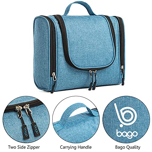 Bago Travel Toiletry Bag for Women and Men - Large Waterproof Hanging Large Toiletry Bag for Bathroom and Travel Bag for Toiletries Organizer -Travel Makeup Bag (SnowBlue) - Image 5