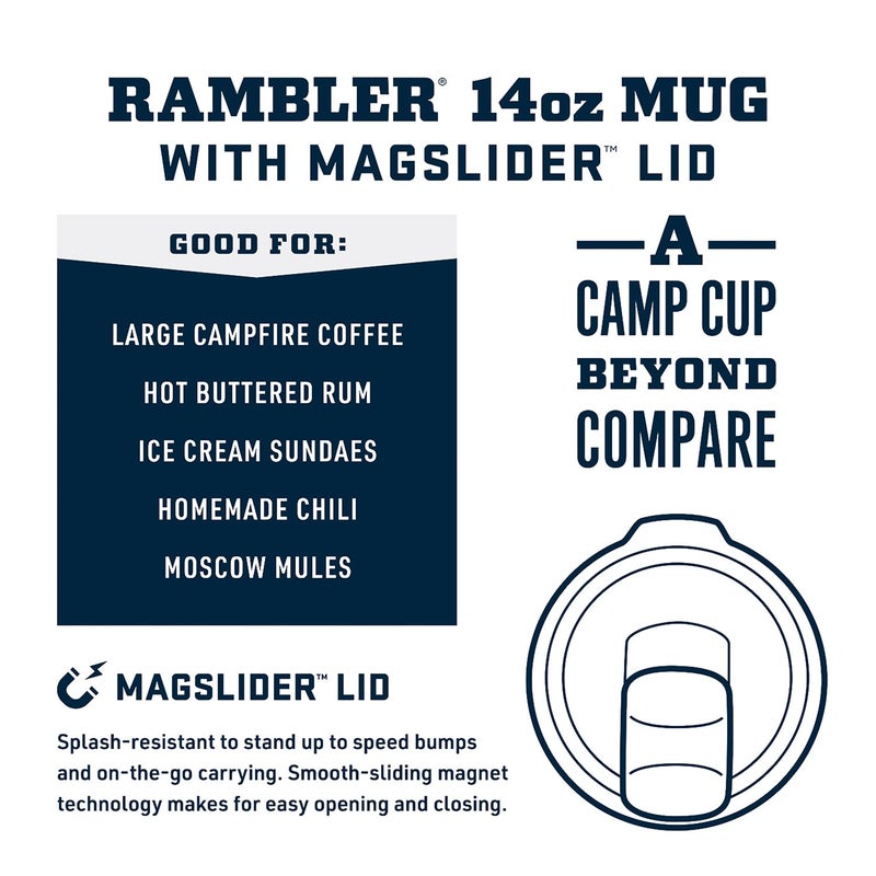 YETI Rambler 14 oz Stackable Mug  Vacuum Insulated  Stainless Steel with MagSlider Lid  Rescue Red - Image 3