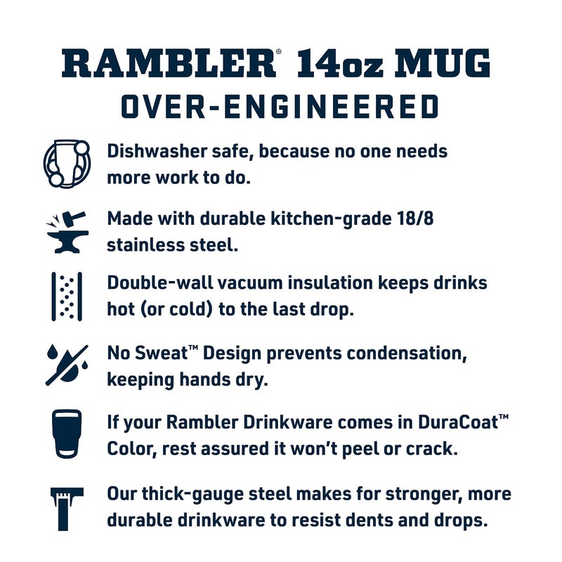 YETI Rambler 14 oz Stackable Mug  Vacuum Insulated  Stainless Steel with MagSlider Lid  Rescue Red - Image 5