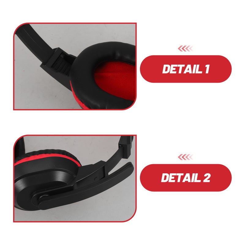 Adjustable Headphone Game Headphones Stereo Headset Noise-canceling Stereo with Mic for PC Laptop ( ) - Image 2