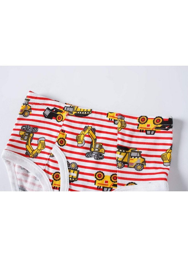 Boboking Little Boys Briefs Dinosaur Truck Toddler Kids Underwear (Pack of 6) 3/4T Blue - Image 3
