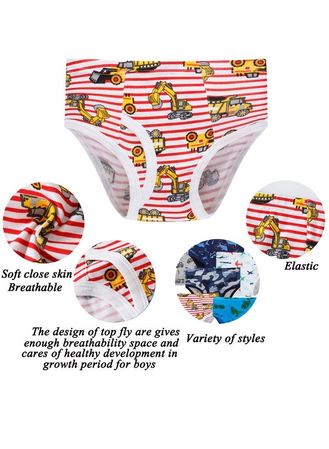 Boboking Little Boys Briefs Dinosaur Truck Toddler Kids Underwear (Pack of 6) 3/4T Blue - Image 2