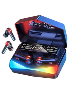 M28 Wireless Earbuds TWS Bluetooth 5.1 Gaming Monster Earphones | Touch Control Headphones Microphone Mirror Screen Mini LED Display - Excellent Sound Ensure Fast & Stable Connection Waterproof | AD