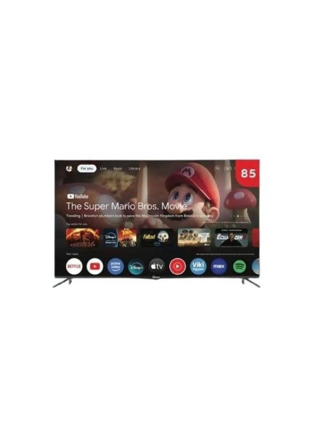 تلفاز سمارت QLED 4K بحجم 85 بوصة بتردد 144 هرتز