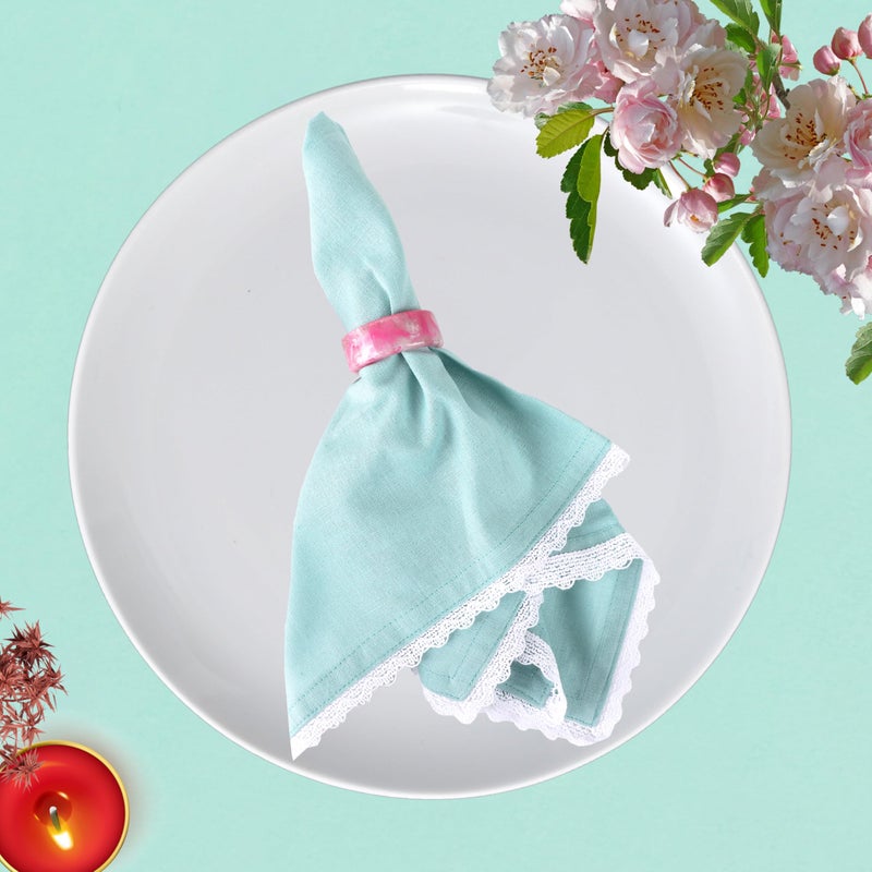 CLEENTABLE Epoxy Resin Napkin Rings Set - 12 Pcs Decorative Pastel Table Holders, 1.5" Dia, Art Deco Style - Ideal for Weddings, Dinner, Parties, Home, Dining, Gifting, Indoor & Outdoor (Multi) - Image 5