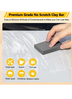 Excefore Car Clay Bar, Premium Grade No Scratch Magic Clay Bar, Detailing Cleaner Kit Glass Deatil Cleaning, with Washing and Adsorption Capacity, for Auto SUV,RV,Truck (4 Pack 400g)  - Image 2