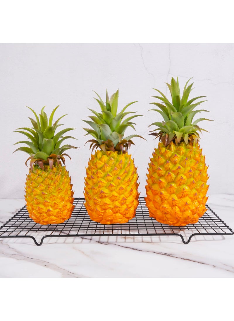 QIRMIZI QIRMIZI Artificial Pineapple -Simulated Fruit Decoration  Lifelike Fake Fruit Model  Perfect for Home Decor  Kitchen  Party & Photography Prop - Realistic & Eco-Friendly Yellow Large  - Image 4