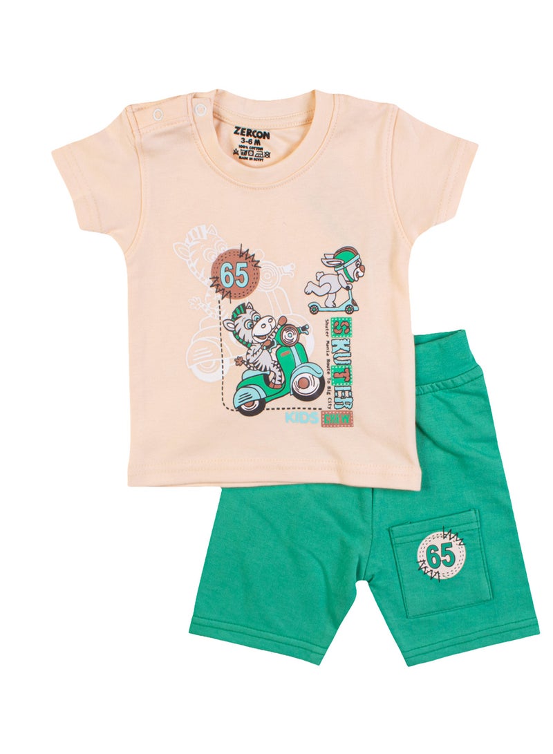 Zercon Summer Pajama Set for Newborn Babies 6302 - Image 1