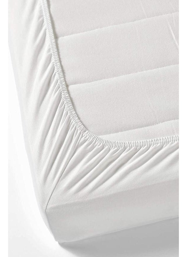Bebek Özel Baby Special Cotton Baby and Kids Elastic Sheet White 40 x 80 cm 