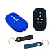 QKWL Key Fob Cover Car Keychain Key Fob Protector Compatible with Honda Civic Accord CrV HRV Pilot Sport Si EX EXL Touring 20222026 2 Pcs BlackBlue - Image 2