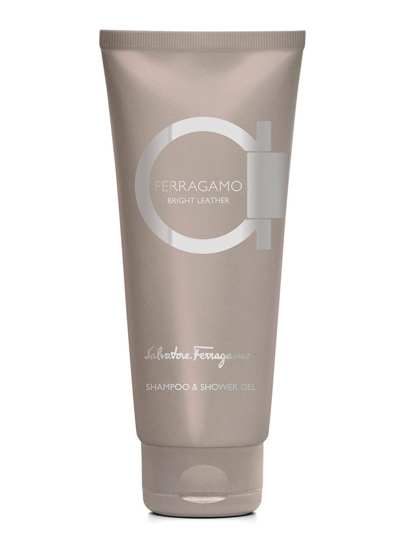 فيراغامو SET Ferragamo  BRGHT LEATHER POUR HOMME EDT 100ML + SH & SHOWER GEL 100ML = EDT 10 ML - Image 2
