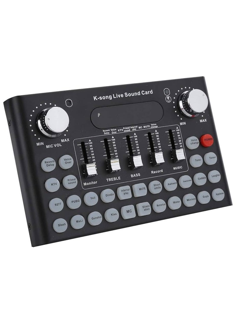 Generic F007 Sound Card Microphone Mixing Console Live Broadcast Singing  - Image 1