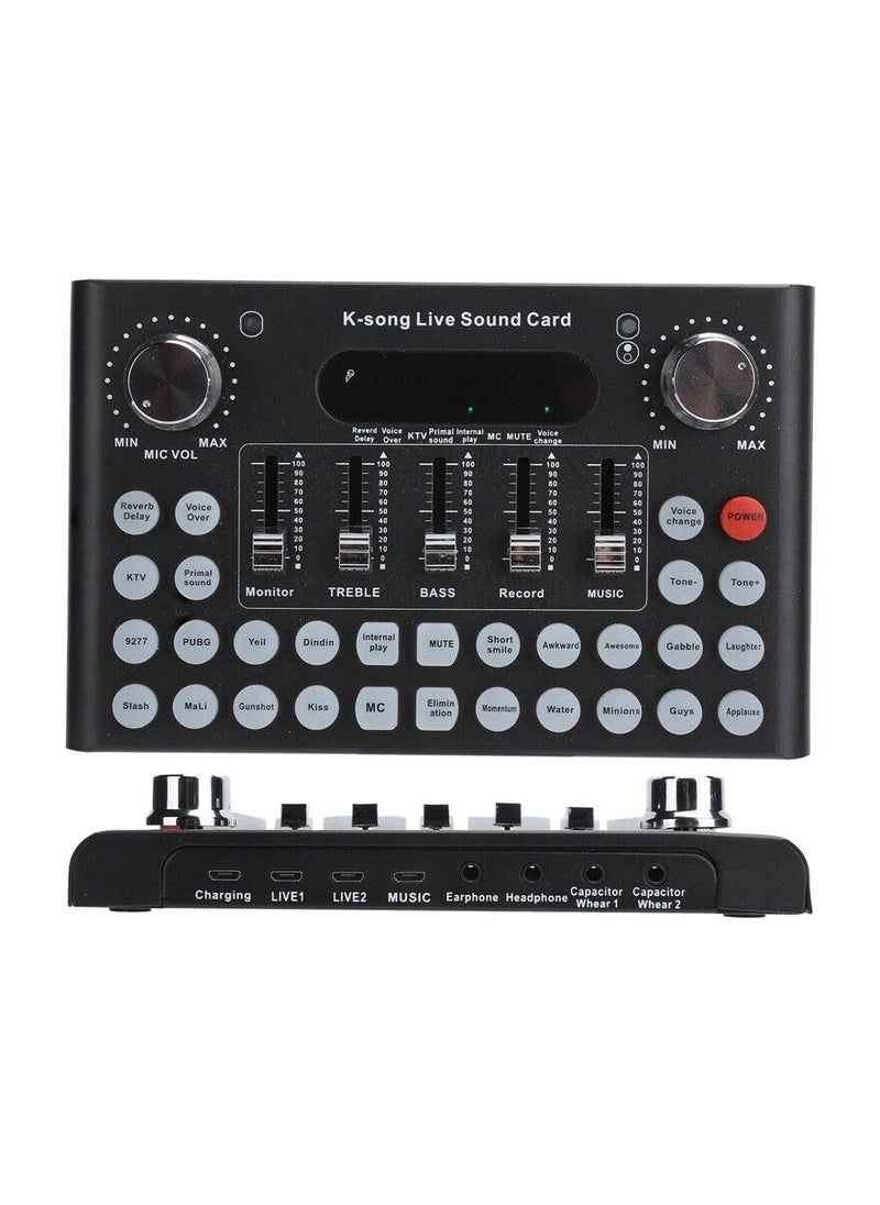 Generic F007 Sound Card Microphone Mixing Console Live Broadcast Singing  - Image 2