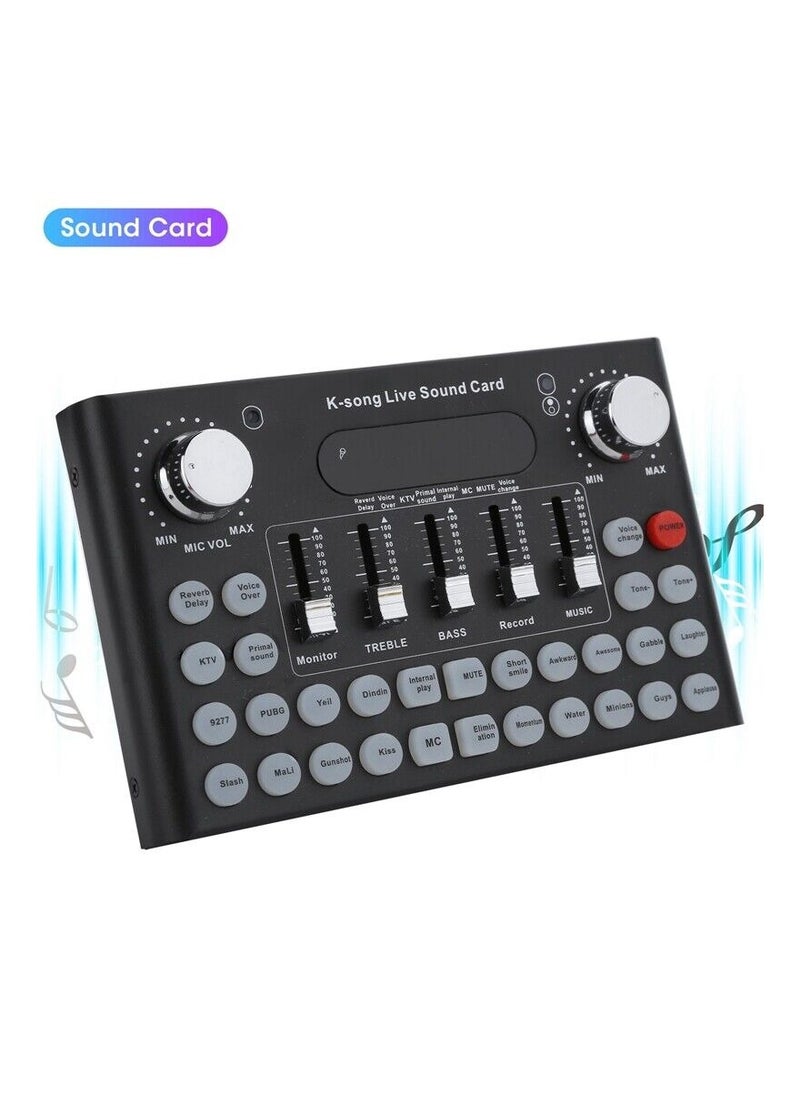 Generic F007 Sound Card Microphone Mixing Console Live Broadcast Singing  - Image 3