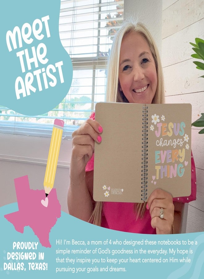 Hadley Designs Christian Journals for Women - Bible Notebook for Note Taking, Church Notes Notebook for Bible Notes, Prayer Journal for Woman, Christian Notebooks for Women, Faith Based Easter Gifts - Image 2