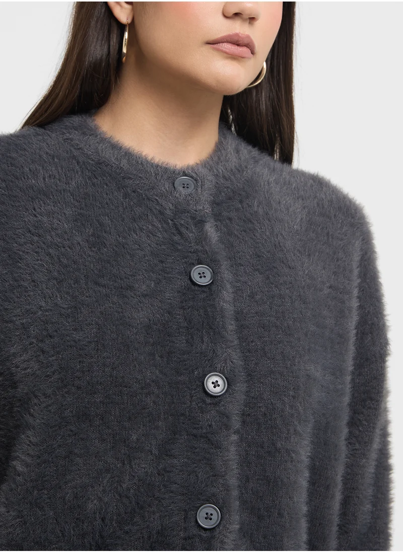 VERO MODA Crew Neck Bow Detailed Cardigan
