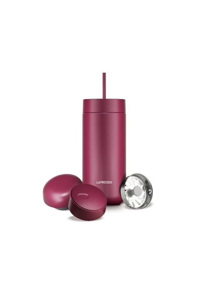 Lepresso Tripplequench Insulated 470ml Double Wall With 3 Lid Tumbler - Image 1