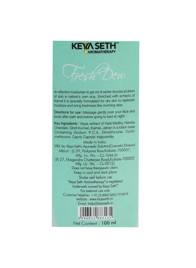 Keya Seth Aromatherapy Keya Seth Aromatherapy Fresh Dew Daily Face Moisturizer Quick Absorbing Non-Sticky, Flawless Skin Lotion For Dry Skin.  - Image 3
