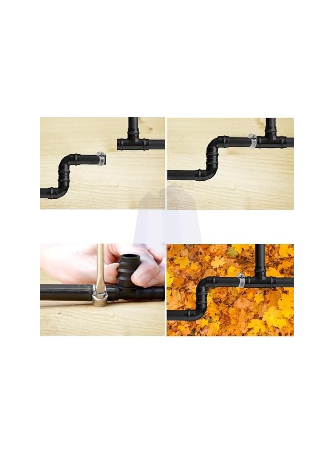 Royal Apex 6Pcs GI Hose Clips -Adjustable Worm Drive Pipe Clamps for Securing Hose Connections for Household Gas Lines, Water Pipes, Industrial Hoses, Oil Pipes etc ((22-16mm)) - Image 4