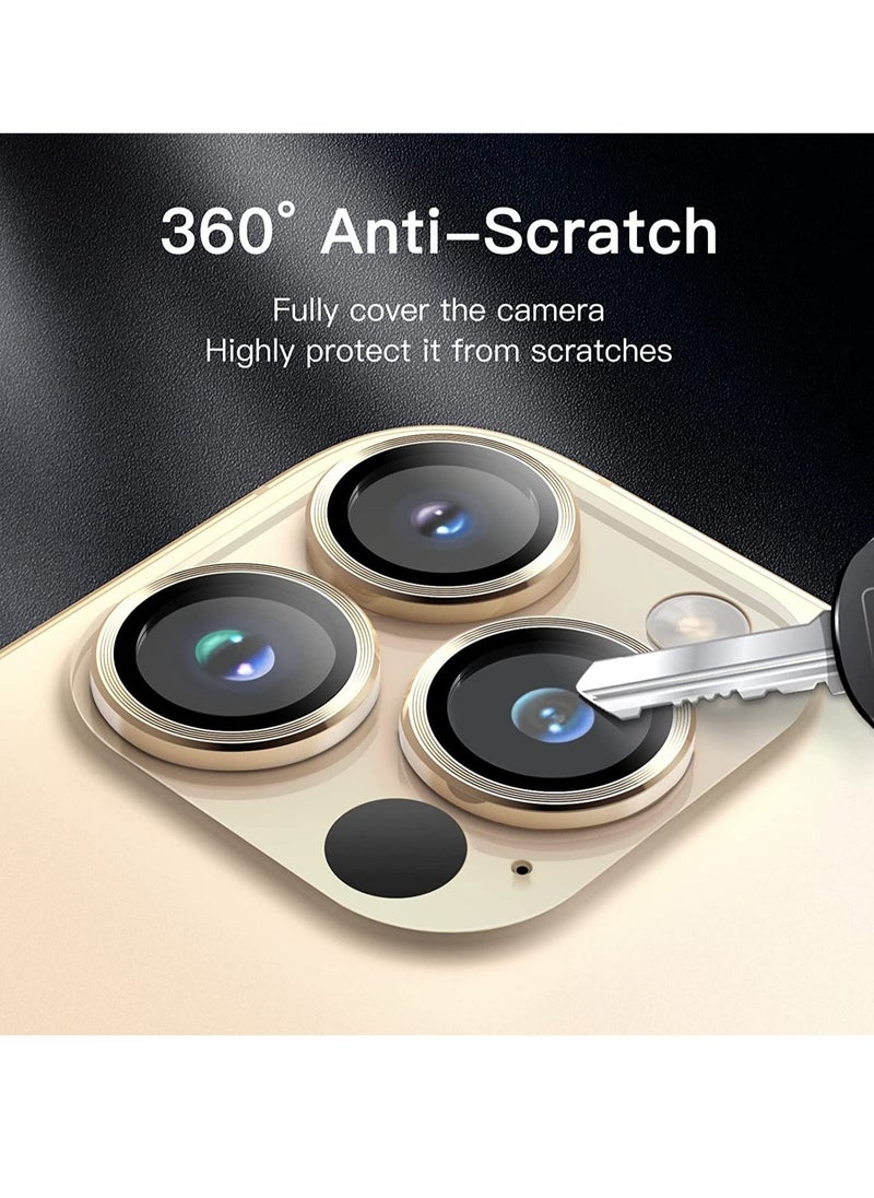 Raxoom Camera Lens Protector for iPhone 14 Pro 6.1-Inch and iPhone 14 Pro Max 6.7-Inch, 9H Tempered Glass Metal Individual Ring Cover, HD Clear, 3-Pack - Image 4