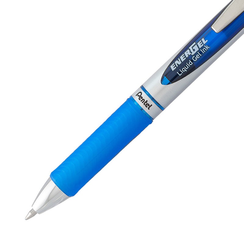 Pentel EnerGel Deluxe RTX Retractable Liquid Gel Pen, 0.7mm, Metal Tip, Blue Ink, 2 Pack (BL77BP2C) - Image 3
