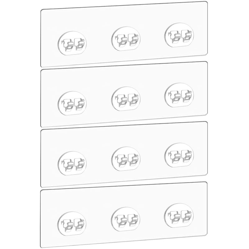 Hetjosee 4 Pcs Corner Shower Caddy Adhesive Replacement Hook Adhesive Stickers for Shower Caddy Shelves Rack Basket Holder Bathroom Organizer Hanging Hook