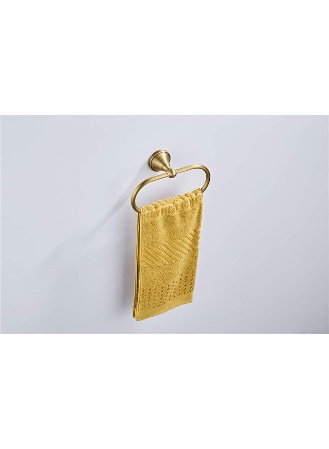 Flybath Oval Towel Ring Antique Brass Hanger Hand Towel Holder for Bathroom Kitchen Accessories Wall Mounted, Brushed Bronze - Image 3