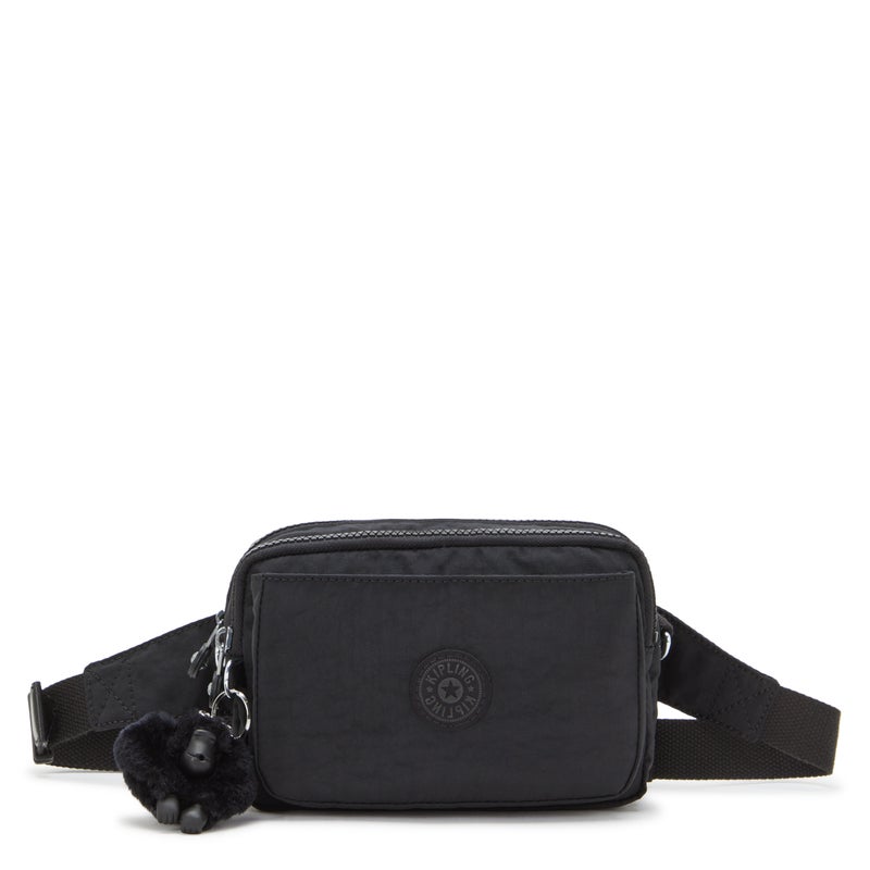 kipling Abanu Multi Black Noir Small Crossbody Convertible To Waistbag With Removable Shoulder Strap - Image 1
