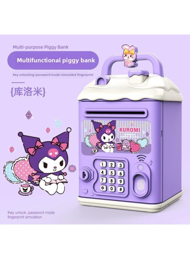 The Children's Girl's Kulomi Piggy Bank Can Be Saved And Can Only Get In And Out Of The Boy's Savings Password Box.-Color:Astronaut【key Unlock】⭐Password Fingerprint⭐Manual Door Opening】quick Charging  - Image 2