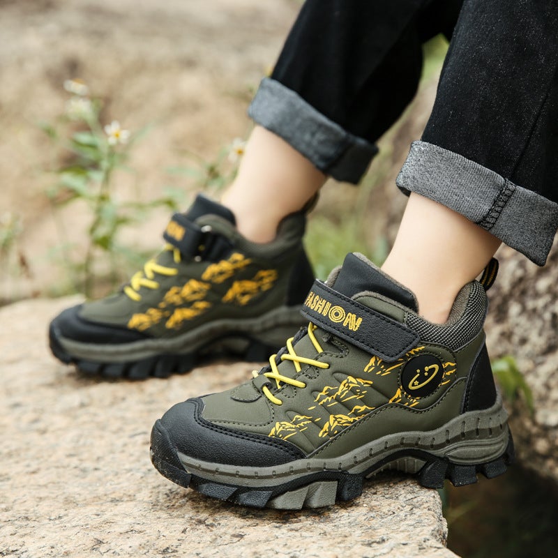 Kidsren'S Cotton Shoes 2025 Outdoor Hiking Shoes Boys' Fleece-Lined Thickeneded Warm Cotton Shoes - Image 4
