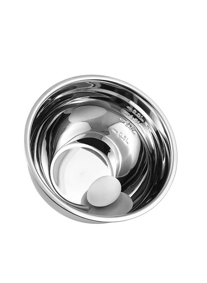 A TO Z 22 cm Stainless Steel Mixing Bowl – 1.6 L Capacity, 11 cm Deep – Mirror Finish, Multi-Purpose for Kitchen Prep, Baking, Salad & Serving  - Image 2
