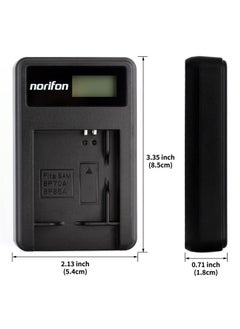 Norifon SLB-70A LCD USB Charger for Samsung AQ100, DV100, DV101, DV150F, DV90, ES80, ES90, ES95, SL605, PL120, TL105, TL110, TL205, WB30F, WP10 Camera and More  - Image 2