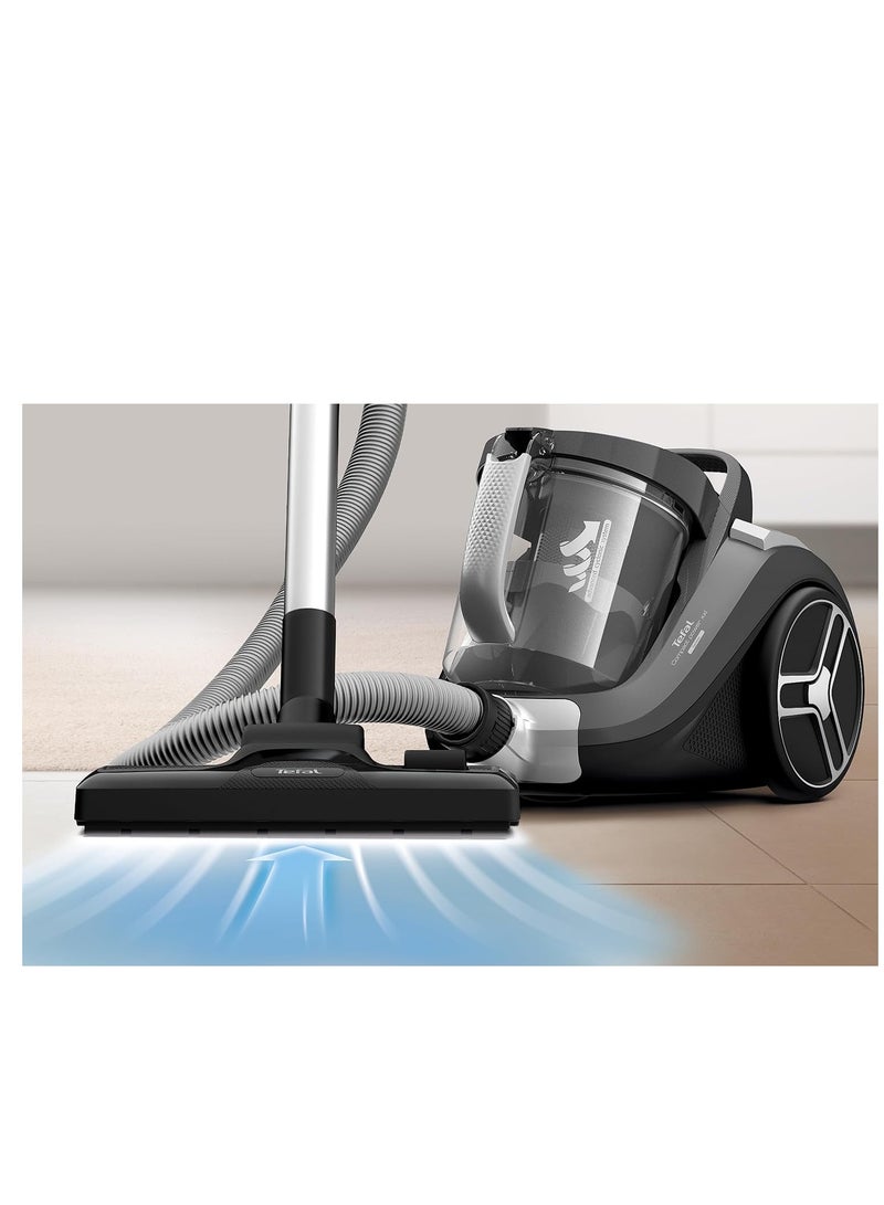 Tefal, Extent Power Vacuum Cleaner, Bagless, 890W=2100W, 2.5L Capacity, Black and White - TW4835EG 2100 W TW4835EG Black - Image 3