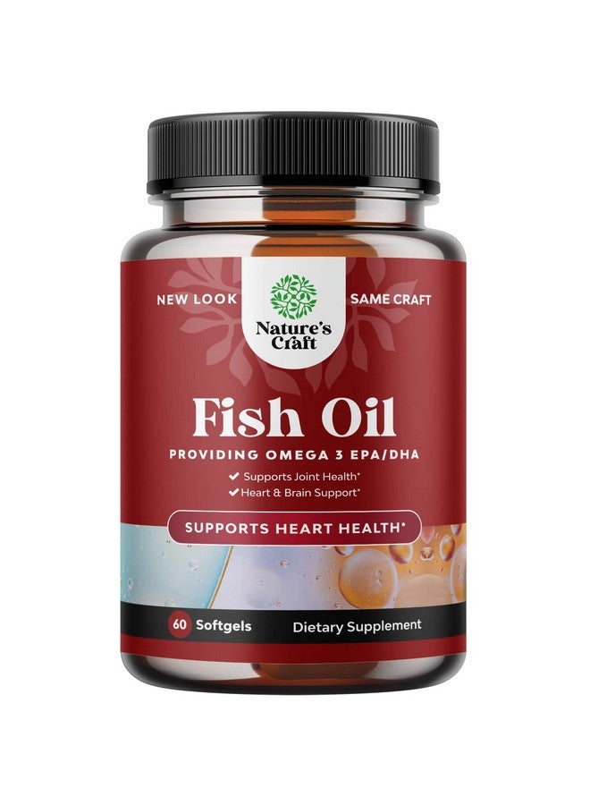 Natures Craft مكمل زيت السمك أوميغا 3 EPA DHA معزز المناعة فيتامينات الدماغ زيت السمك أوميغا 3 مكمل 2000 ملغ لدعم المزاج ودعم الكبد وتخفيف أعراض متلازمة ما قبل الحيض - Image 2