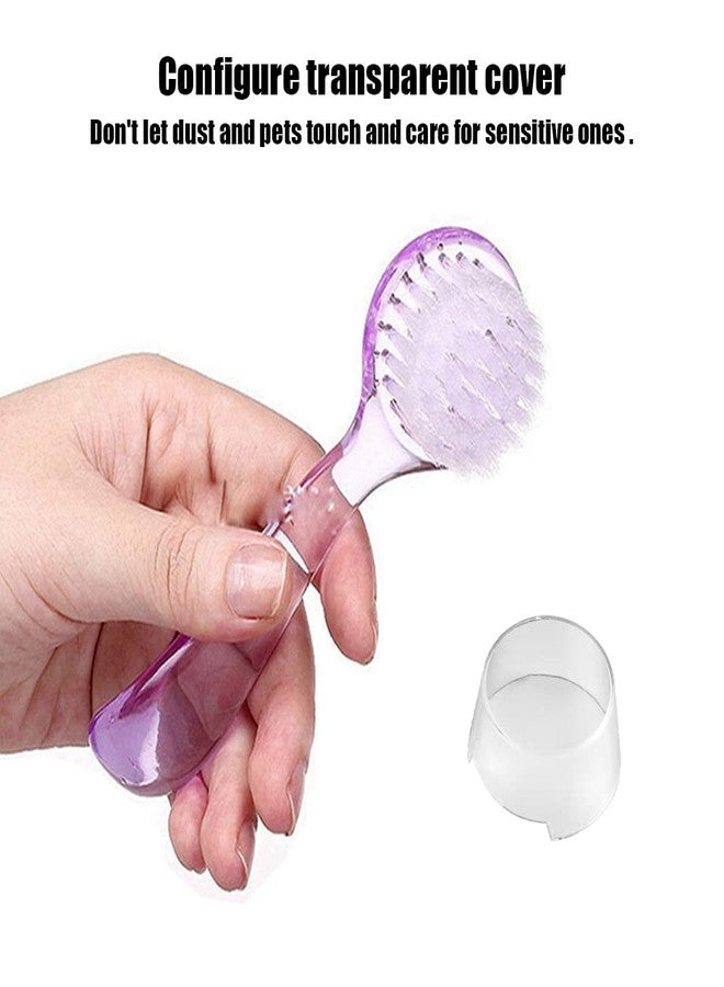 WOLEDOE 2 Pack Hamster Brush, Guinea Pig Massage Combs, Hedgehog Cleaning Supplies - Purple - Image 4
