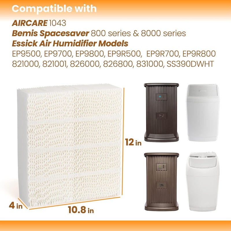 ANTOBLE 1043 Super Humidifier Wick Filter Replacement for Essick Air AIRCARE EP9500 EP9700 EP9800 EP9R500 EP9R800 826000 831000 and Bemis Space Saver 800 8000 Series Evaporative Humidifiers (2 Pack) - Image 2
