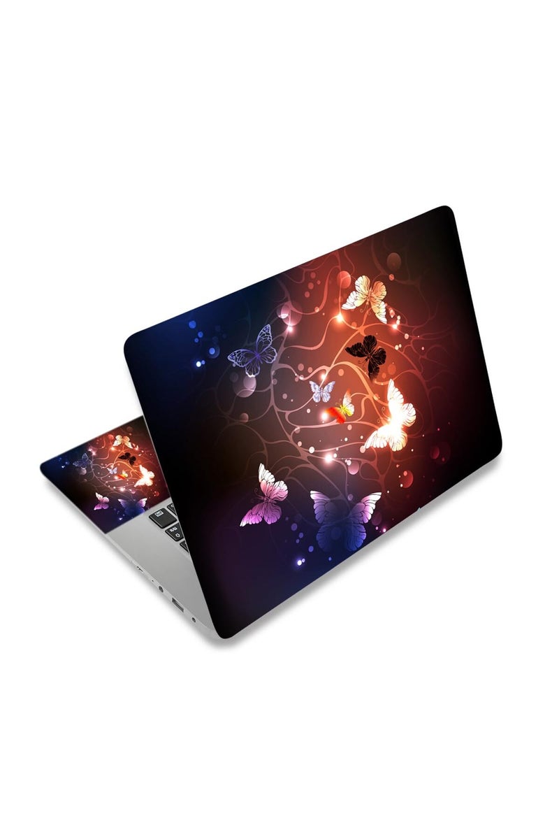 HAPPYLIVE SHOPPING ملصق جلد اللابتوب، 12" 13" 13.3" 14" 15" 15.4" 15.6" واقي جلد اللابتوب لتوشيبا، HP، سامسونج، ديل، آبل، آيسر، ليونوفو، سوني، أسوس (فراشات) - Image 1