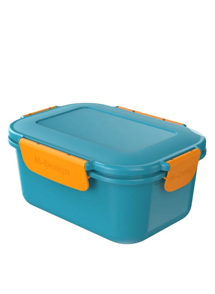 أم-ديزاين حافظ طعام لانش بوكس مقسم 2 دور لون تركواز * برتقالى معتم - Image 3