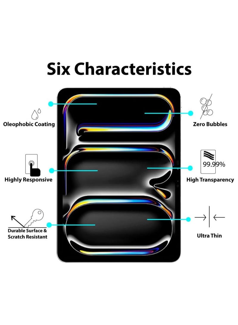 DUSALA Screen Protector for iPad Pro 11-Inch M4 (2024), 9H Tempered Glass Film, HD Clear, 1-Pack - Image 2