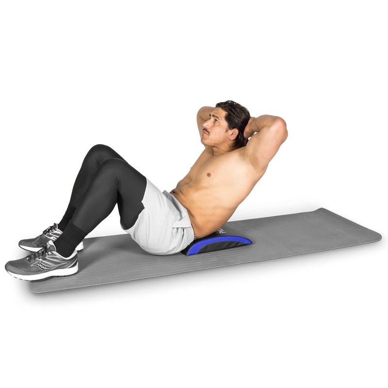 ProsourceFit Abdominal AB Mat 15" x 12" High Density Core Trainer, Black/Blue - Image 4