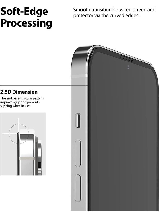 Screen Protector for iPhone 13 Pro Max 6.7 inch Full Glue Tempered Glass Bubble Free Easy Installation - Image 5