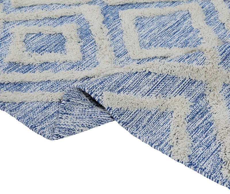 STONEMUNK ® Carpet for Living Room | 36x60 Inch | Indoor Floor Rugs for Bedroom | Suitable for Home or Office | Runner for Kichen | Machine Washable Carpet | Cotton Carpet - (3x5 Blue - T) - Image 4