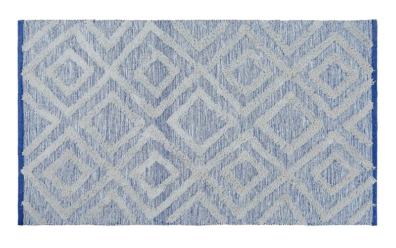 STONEMUNK ® Carpet for Living Room | 36x60 Inch | Indoor Floor Rugs for Bedroom | Suitable for Home or Office | Runner for Kichen | Machine Washable Carpet | Cotton Carpet - (3x5 Blue - T) - Image 1