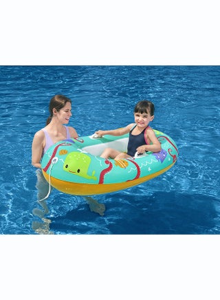 Bestway, 47" x 31"/ Tropical Crew Baby Boat Inflatable Outdoor Water Play Toy for Kids and Families, Durable Premium Quality Material, Easy Inflate and Deflate Design, Pool Beach Garden Summer Fun Activity, 1.19mx79cm - view 2