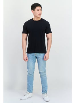 French Connection Men Crew Neck Short Sleeves Brand Logo T-Shirt, Dark Navy Blue  - Image 4
