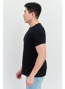 French Connection Men Crew Neck Short Sleeves Brand Logo T-Shirt, Dark Navy Blue  - Image 2