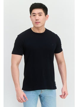 French Connection Men Crew Neck Short Sleeves Brand Logo T-Shirt, Dark Navy Blue  - Image 1