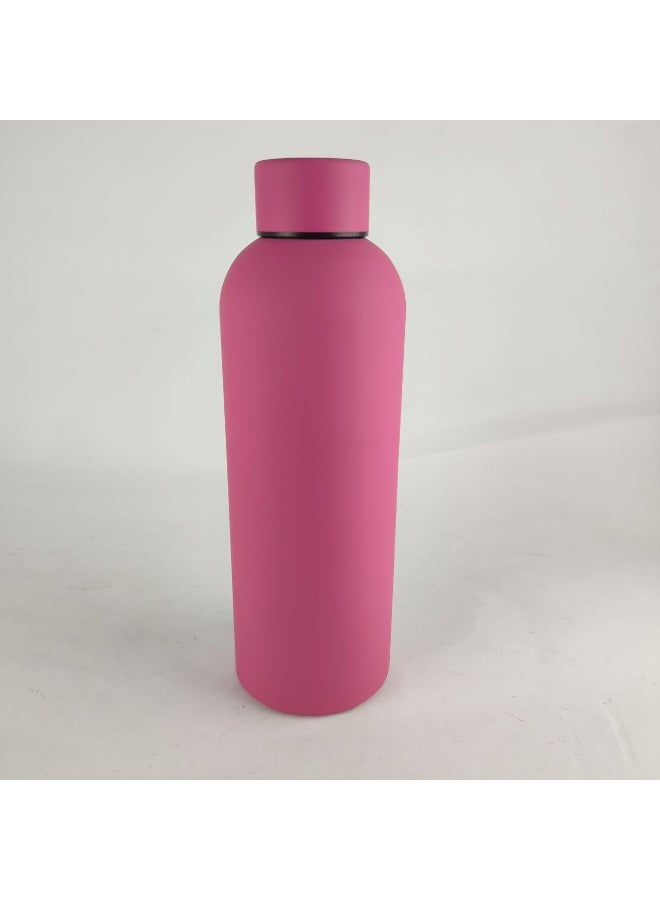 Generic Pink Vacuum Insulated Water Bottle - 500ml, Sleek Design, Leak-Proof Hot & Cold Thermos - Image 1
