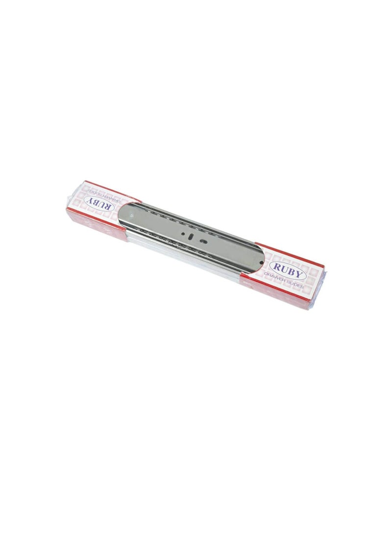 ROBUSTLINE Robustline Side Mounted Full Extension Drawer Slides Set - Silver, 12 inch  - Image 2