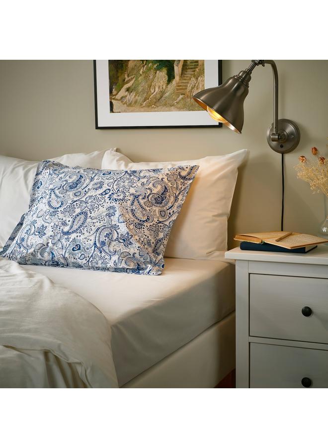 Zaboon Pillowcase, blue/white, 50x80 cm - Image 3